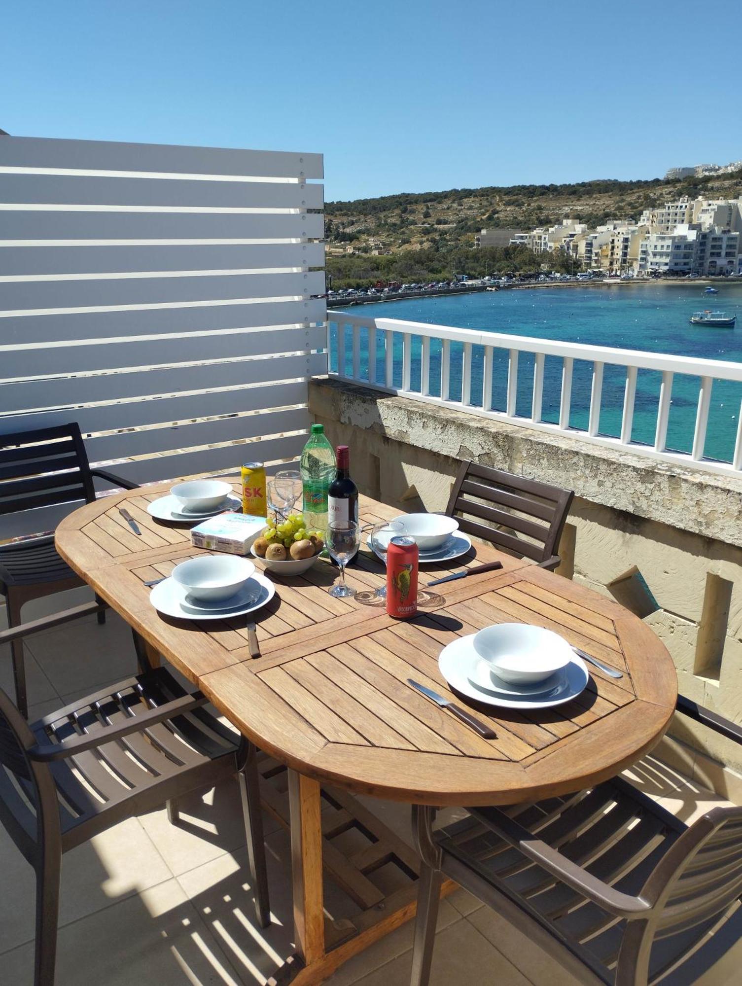 세인트폴스베이 Blue Harbour Seafront Penthouse With Large Terrace With Panoramic Sea Views - By Getawaysmalta 아파트 외부 사진